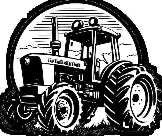 Tractor illustration for crop production